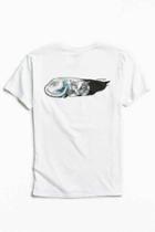 Urban Outfitters Welcome Sleeping Cat Tee,white,l