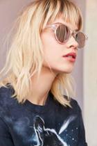 Urban Outfitters Coastal Round Sunglasses,clear,one Size