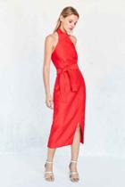 Urban Outfitters C/meo Collective Two Sides Halter Midi Dress,bright Red,l