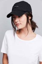 Urban Outfitters Calvin Klein Canvas Baseball Hat,black,one Size