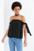 Silence + Noise Lovers Lane Off-the-shoulder Tie Top