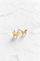 Urban Outfitters Seoul Little 24k Gold-plated Butterfly Post Earring,gold,one Size