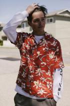 Urban Outfitters Uo Sunny Iris Rayon Short Sleeve Button-down Shirt