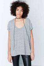 Urban Outfitters Truly Madly Deeply Tori Scoopneck Tee,grey,s