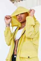 Urban Outfitters Silence + Noise Fest Packable Maxi Rain Jacket,yellow,m