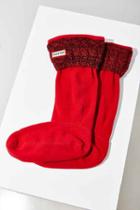 Urban Outfitters Hunter Cable Knit Boot Sock,red Multi,l