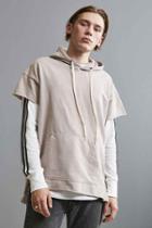 Urban Outfitters Uo Faded Short Sleeve Hoodie Sweatshirt,maroon,s