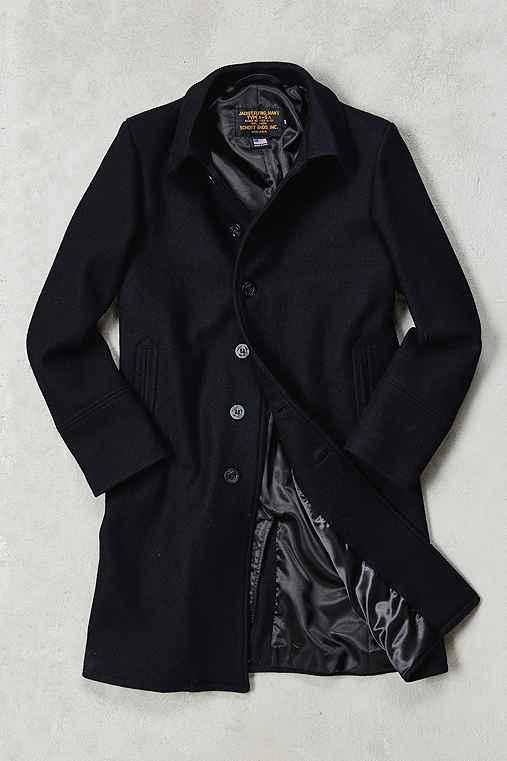 Urban Outfitters Schott Officer's Trench Coat,navy,l