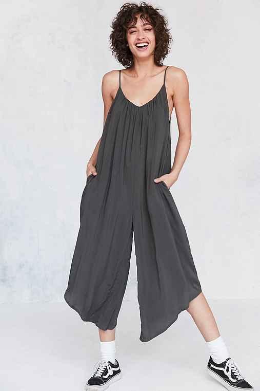 Urban Outfitters Silence + Noise Winona Oversized Jumpsuit,grey,xs