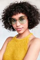 Urban Outfitters Slim Butterfly Sunglasses,green,one Size