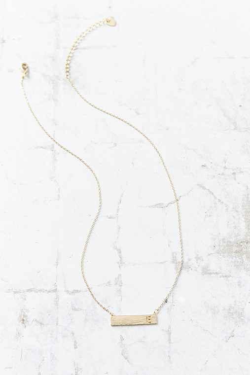 Urban Outfitters Initial Bar Necklace,e,one Size