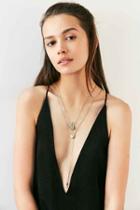 Urban Outfitters Spirited Layering Lariat Necklace Set,silver,one Size