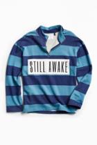 Urban Outfitters Uo Still Awake Half-zip Mock Neck Sweatshirt