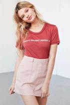 Urban Outfitters Truly Madly Deeply Don't Worry About It Tee,red,l