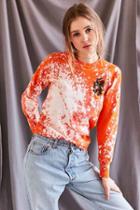 Urban Outfitters Urban Renewal Recycled Lion Bleached Long Sleeve Tee,orange,s/m