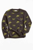 Urban Outfitters Uo Classic Pattern Crew Neck Sweater,grey,l