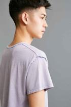 Urban Outfitters Feathers Franklin Washed Wide Neck Tee,plum,xl