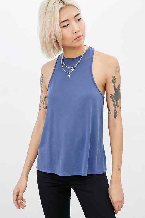 Urban Outfitters Silence + Noise Lizzy Cupro Tank,dark Blue,l