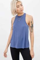 Urban Outfitters Silence + Noise Lizzy Cupro Tank,dark Blue,l