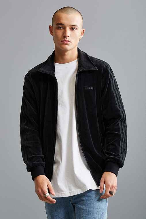 Urban Outfitters Adidas Velour Track Jacket,black,m
