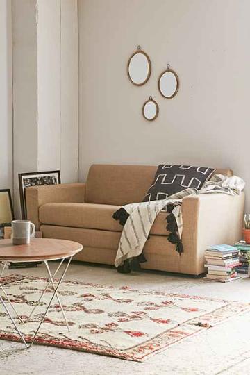 Urban Outfitters Anywhere Sleeper Sofa,cream,one Size
