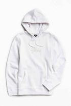 Urban Outfitters Stussy Stock Embroidered Hoodie Sweatshirt,white,l