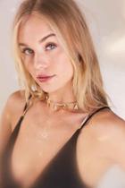 Urban Outfitters Karma Charm Choker Necklace,gold,one Size