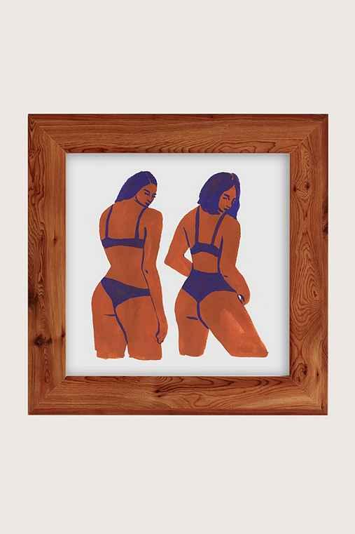 Urban Outfitters Leah Reena Goren Bikini Girls Art Print,cedar,16x16