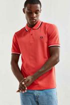 Urban Outfitters Fred Perry Classic Twin Stripe Polo Shirt,pink,xl