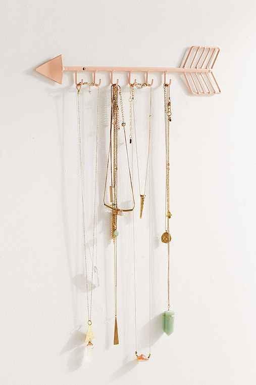 Urban Outfitters Arrow Necklace Organizer,pink,one Size