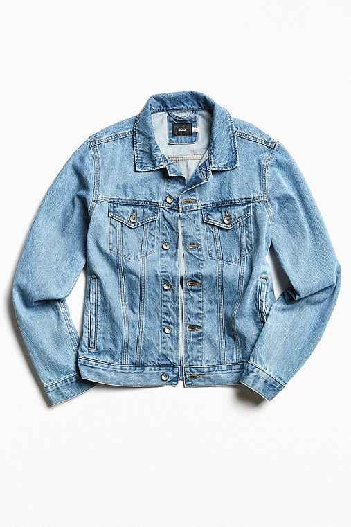 Urban Outfitters Bdg Core Denim Trucker Jacket,light Blue,l