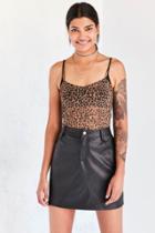 Urban Outfitters Silence + Noise Vegan Leather A-line Mini Skirt