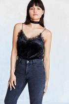 Urban Outfitters Kimchi Blue After Hours Velvet Lace Cami,black,l