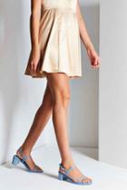 Urban Outfitters Minnie Block Heel Sandal,sky,10