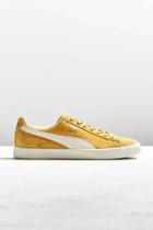 Urban Outfitters Puma Clyde Premium Core Sneaker,yellow,9