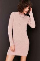Urban Outfitters Kimchi Blue Ellie Chenille Mock Neck Mini Dress,rose,s