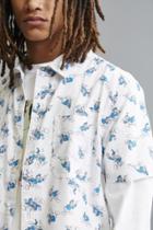 Urban Outfitters Novelty Donald Duck Short Sleeve Button-down Shirt