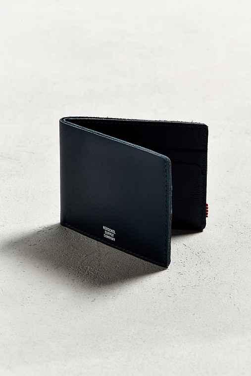 Urban Outfitters Herschel Supply Co. Miles Leather Wallet,blue,one Size