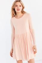 Urban Outfitters Kimchi Blue Vidal Cozy Long-sleeve Babydoll Mini Dress