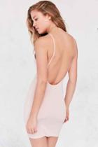 Urban Outfitters Silence + Noise Crepe Knit Backless Dress,rose,xs