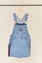 Urban Outfitters Vintage B.u.m. Equipment Embroidered Denim Overall Short,assorted,one Size
