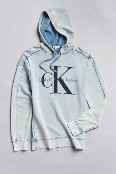 Urban Outfitters Calvin Klein Classic Logo Acid Wash Hoodie Sweatshirt