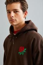 Urban Outfitters Embroidered Rose Hoodie Sweatshirt