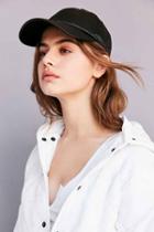 Urban Outfitters Satin Baseball Hat,black,one Size
