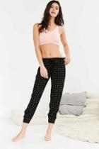 Urban Outfitters Out From Under Chrissy Crinkle Beach Pant,black & White,xs
