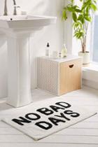 Urban Outfitters No Bad Days Bath Mat,black & White,one Size