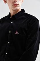 Urban Outfitters Uo Embroidered Overdyed Corduroy Button-down Shirt