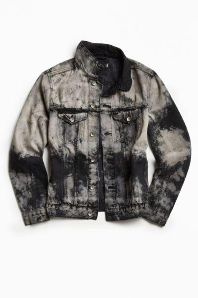 Urban Outfitters Diy Bdg Bleached Denim Trucker Jacket