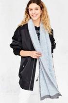 Urban Outfitters Fuzzy Pastel Scarf,blue,one Size