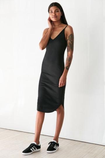 Sparkle & Fade Sparkle & Fade Ribbed Knit Bodycon Midi Slip Dress